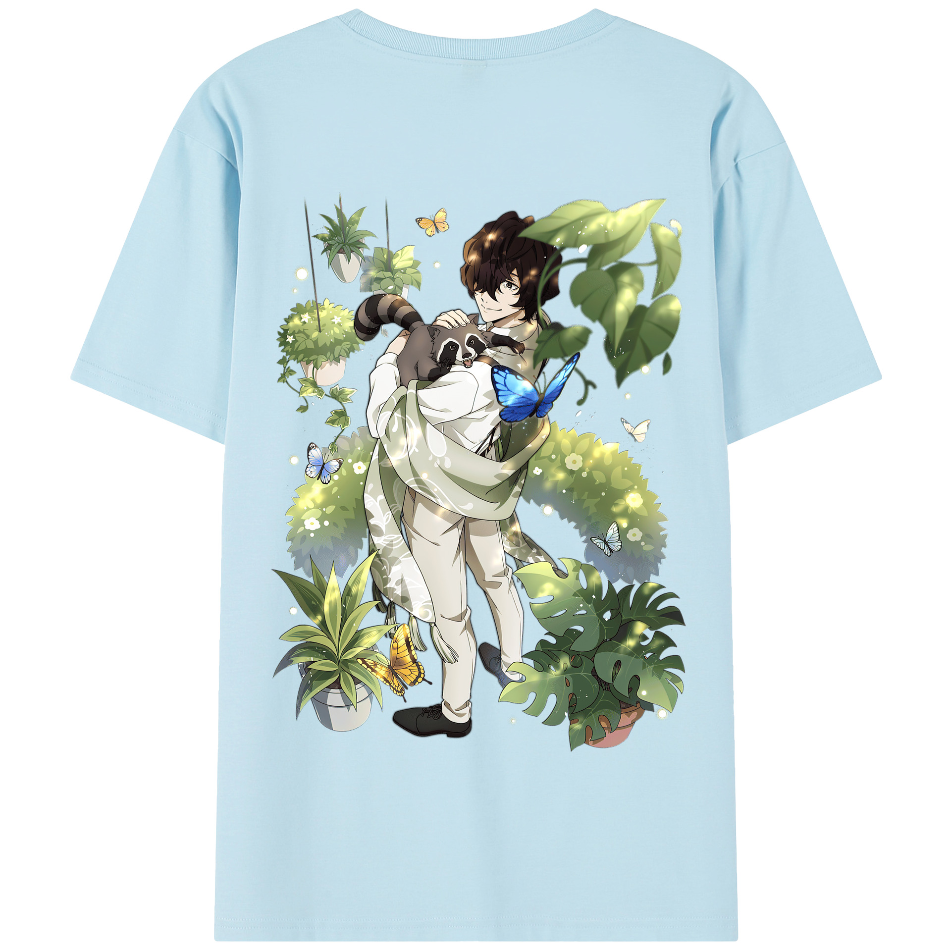（画像用） 文豪ストレイドッグス Bungo Stray Dogs 綿100％半袖Tシャツ（背面プリント）